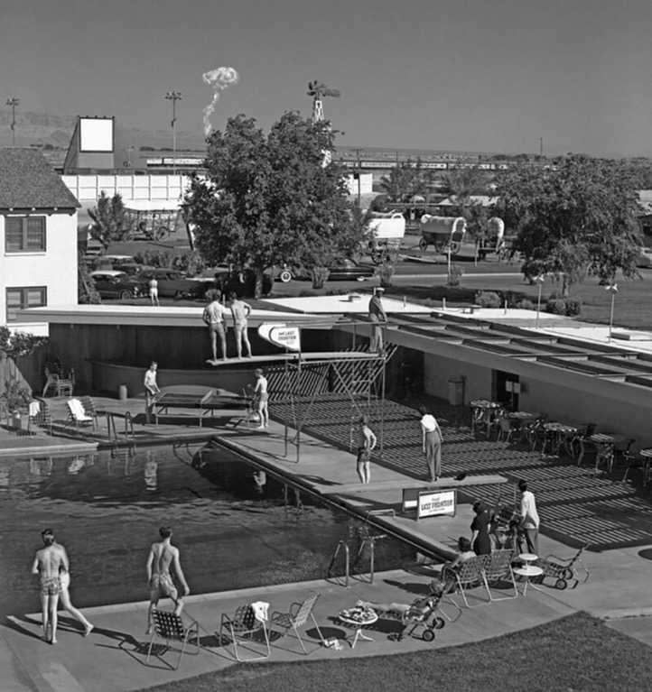 A nuclear weapon test from Las Vegas