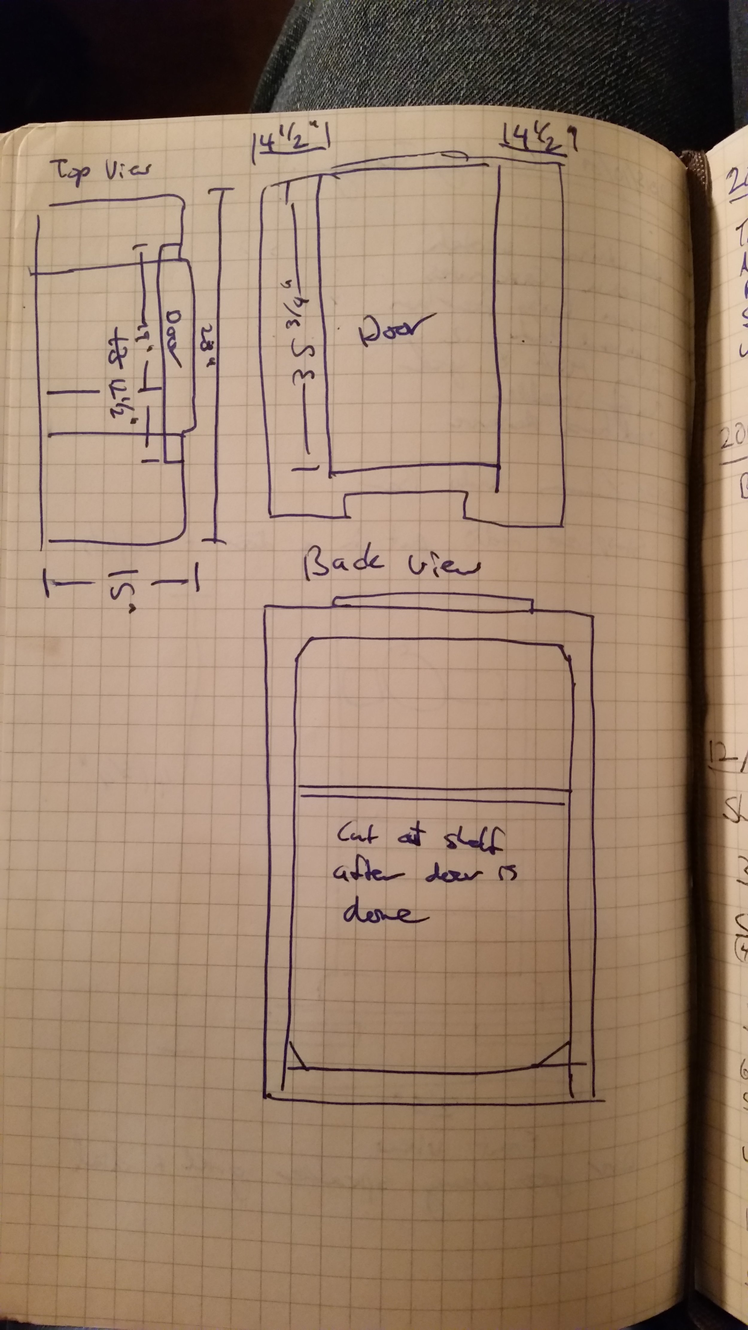 Radio bar door measurements