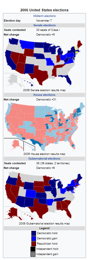 Democratic Gains in the 2006 Midterm Elections