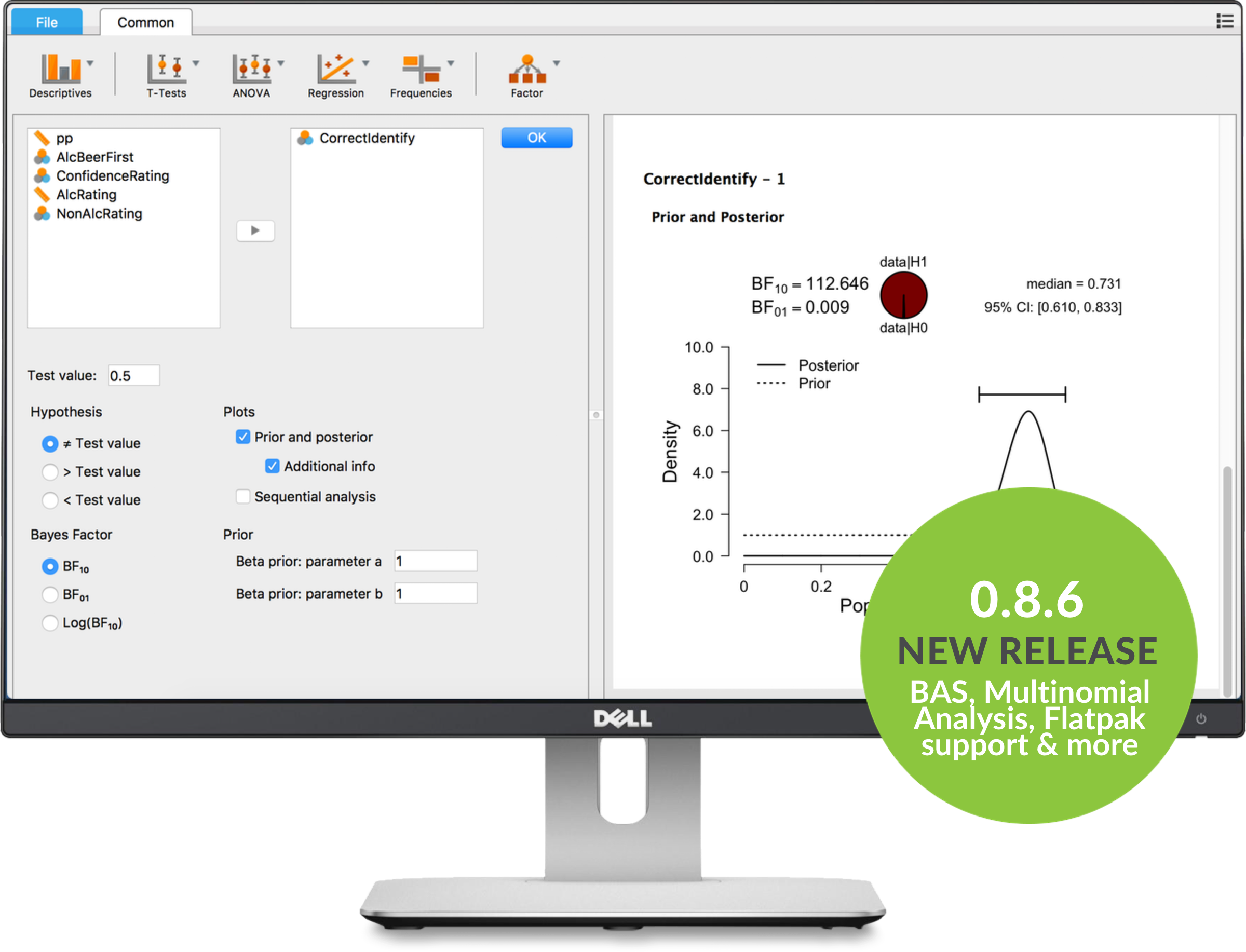 JASP is an open-source project supported by the University of Amsterdam.