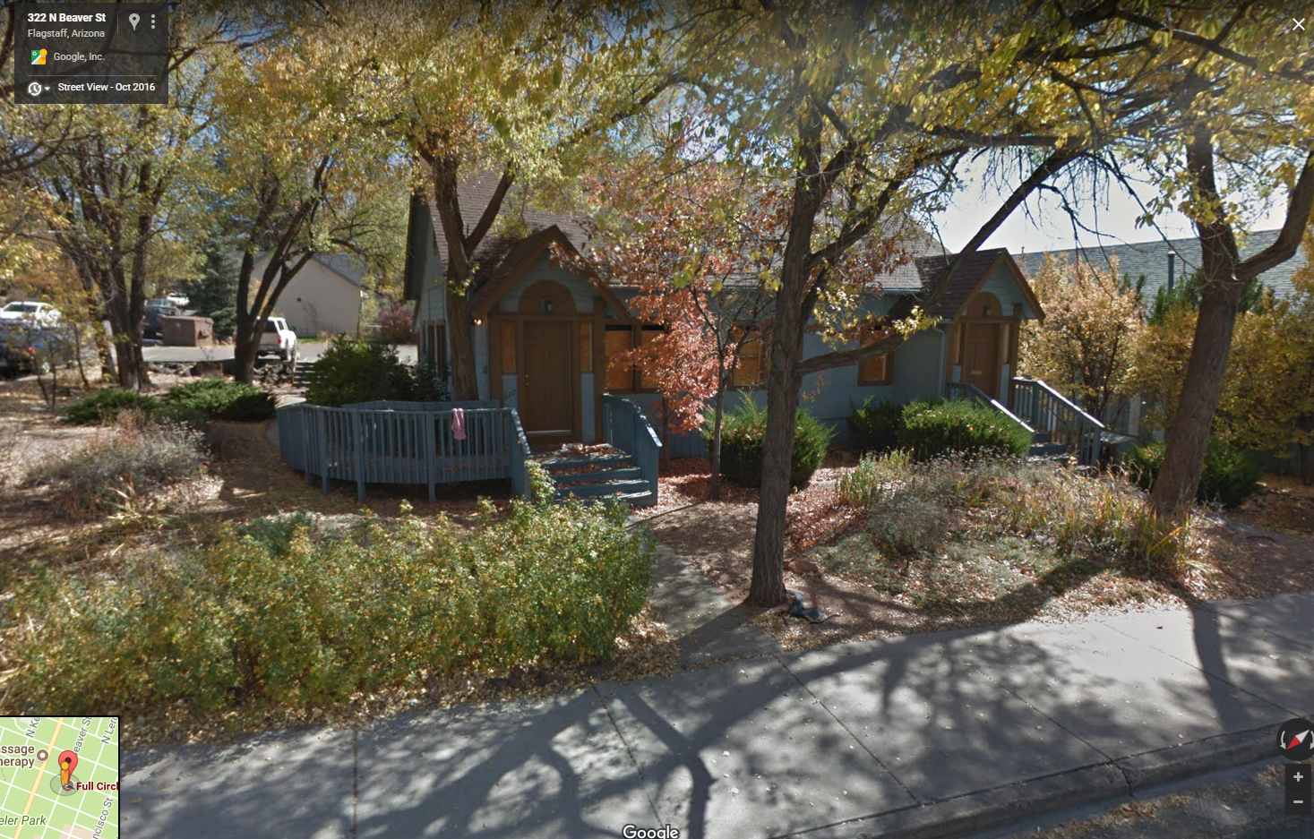 Duplex on the site previously, Google Street View 2018