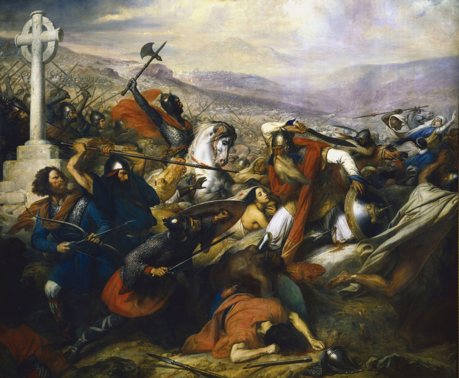 Bataille de Poitiers en octobre 732By Charles de Steuben - Unknown, Public Domain, https://commons.wikimedia.org/w/index.php?curid=363367