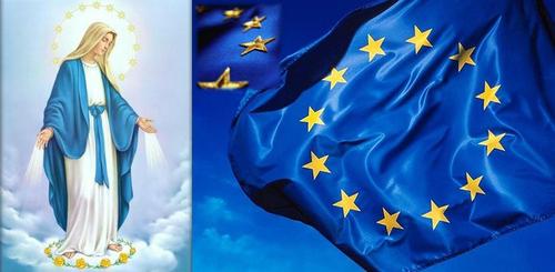The EU flag represents Mary’s crown of stars. It’s not even subtle.