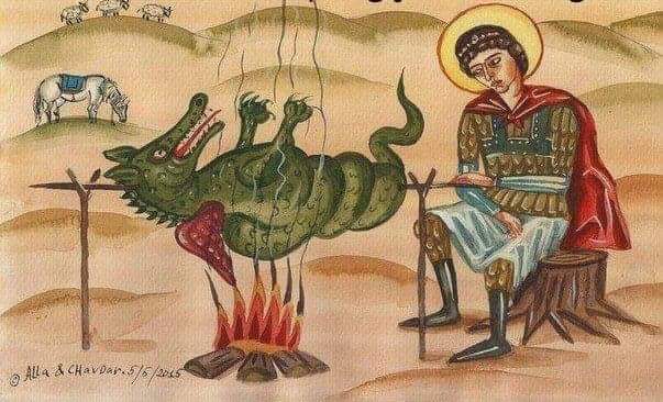 St. George cooks the dragon