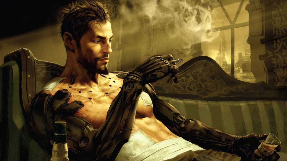 Adam Jensen is not entirely happy with the direction of his life