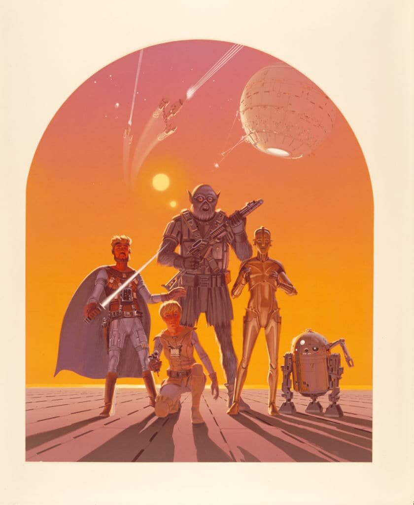 Ralph McQuarrie’s original concept art for Star Wars