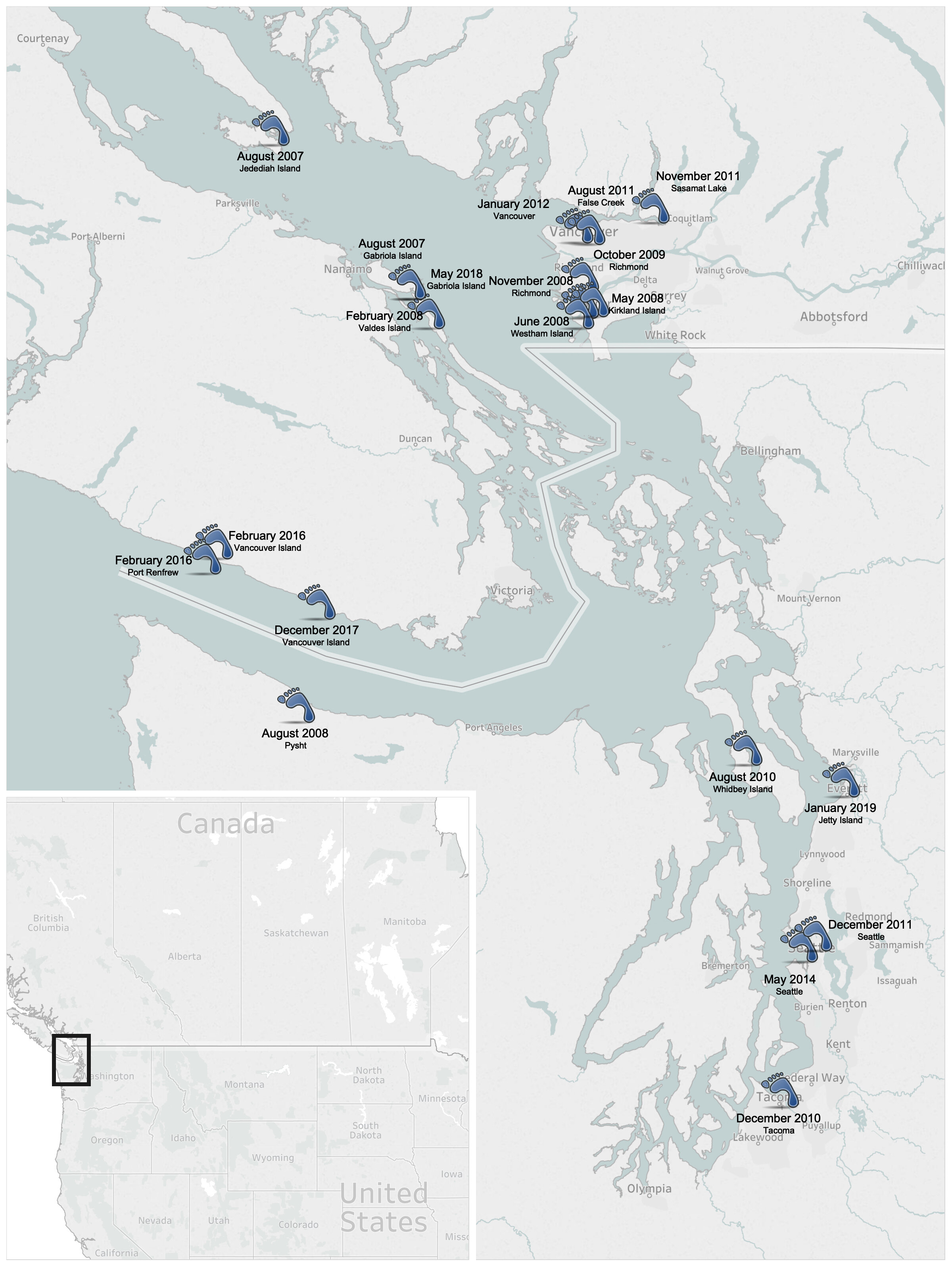 Salish Sea Foot DiscoveriesBy Dennis Bratland - Own work, CC BY-SA 4.0, https://commons.wikimedia.org/w/index.php?curid=65655155