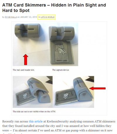 PSA: Credit Card Skimmers